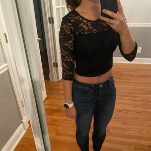 Laced Long Sleeve Crop